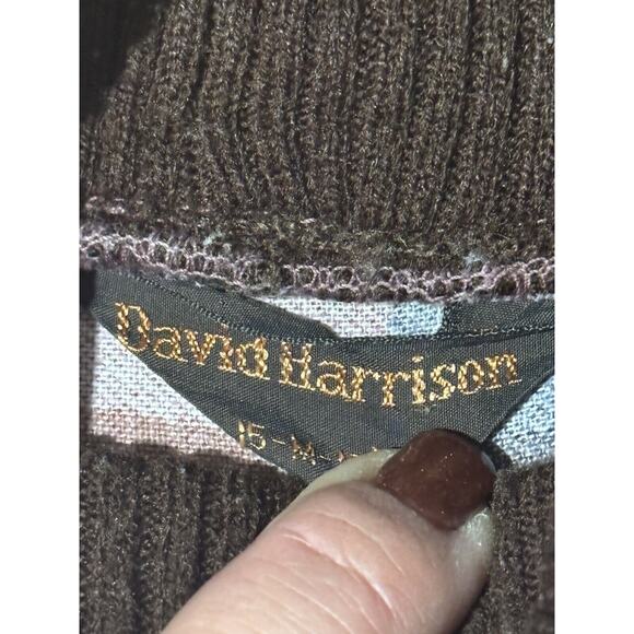 Vintage 1970's David Harrison Mod Dr Spock Knit Turtleneck Shirt Unisex Size M - Picture 3 of 3